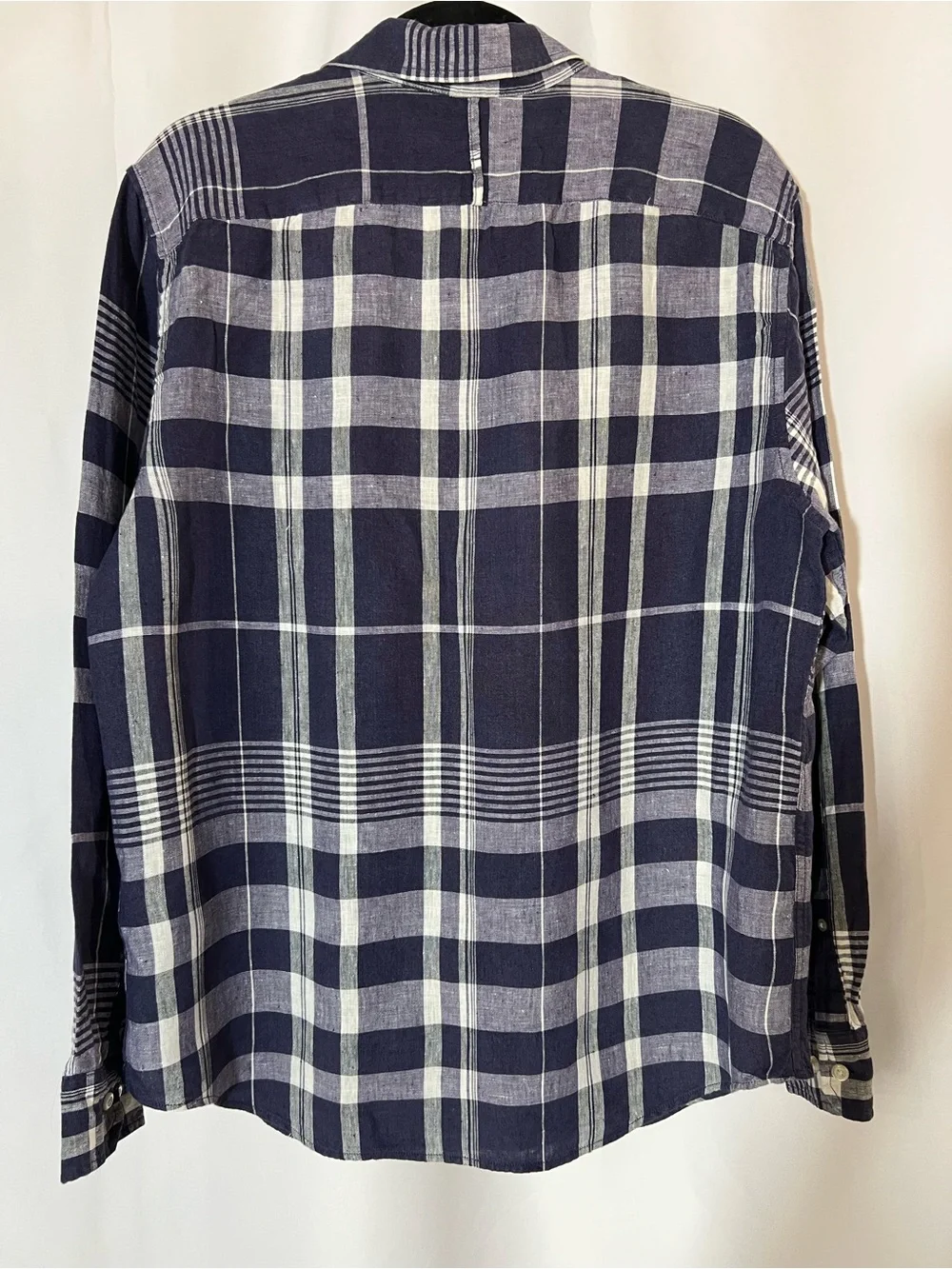 Banana republic men’s 100% linen standard   large shirt nautical preppy coastal